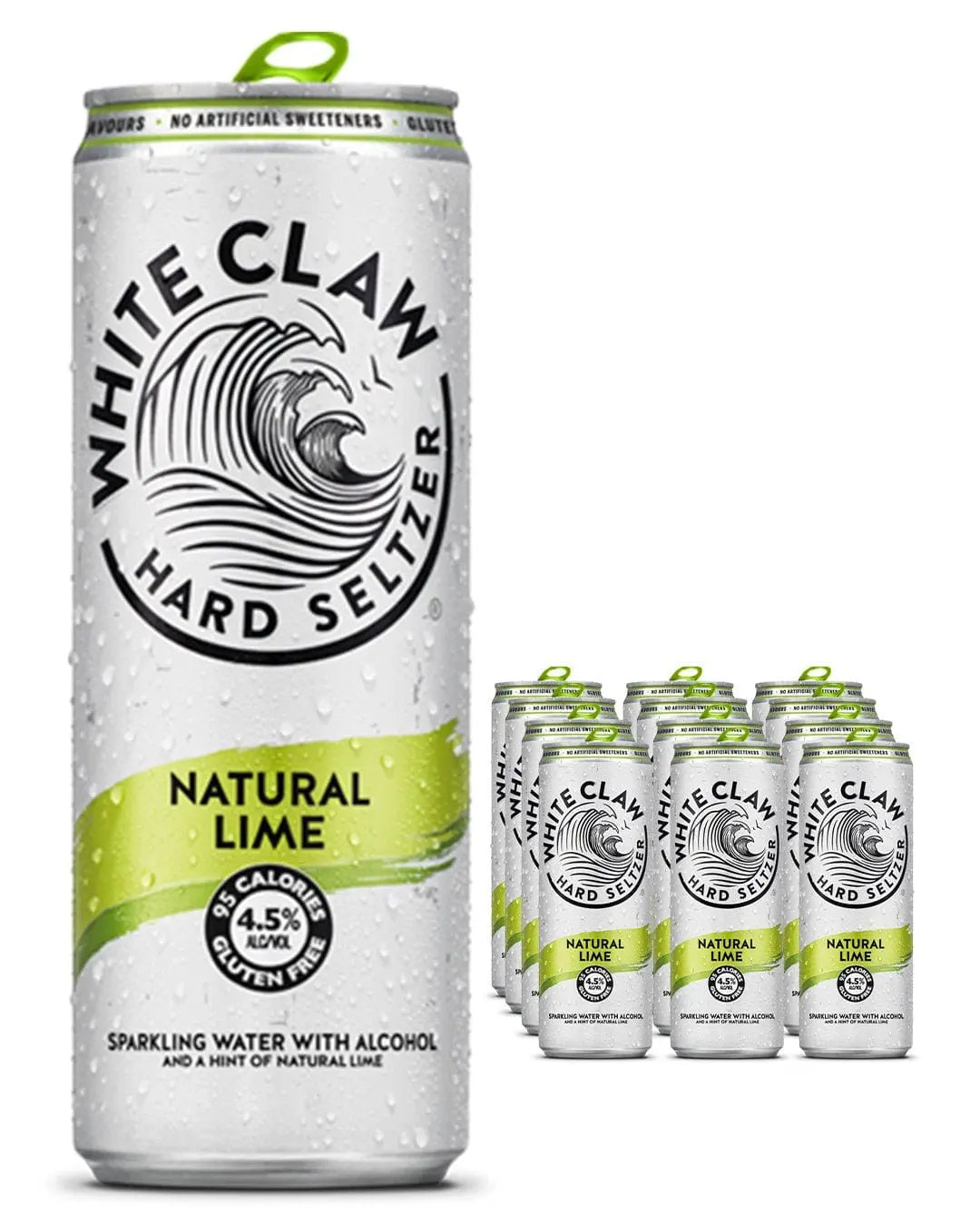White Claw Natural Lime Hard Seltzer Premixed Can Multipack, 12 x 330 ml Ready Made Cocktails