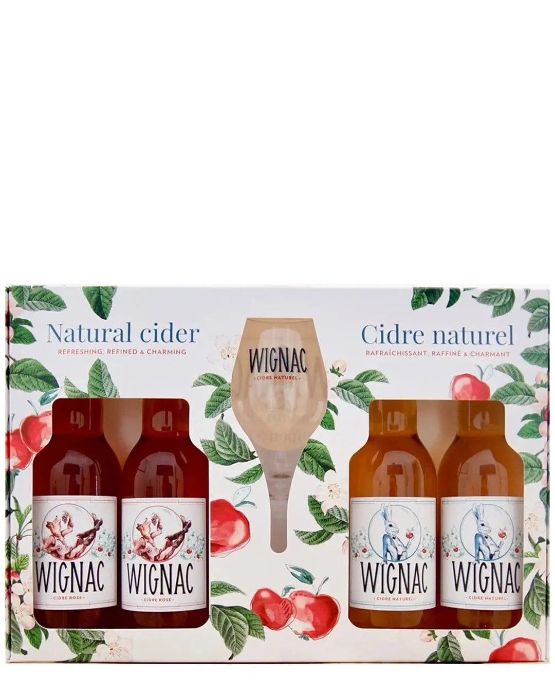 Wignac Cidre Blanc & Cidre Rose Gift Set, 4 x 330 ml Cider