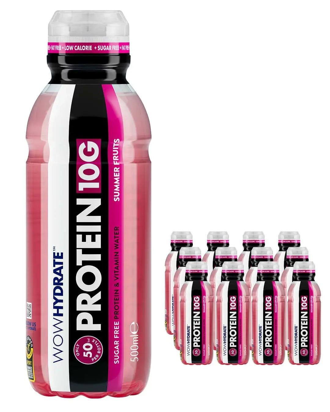 Wow Hydrate Protein Summer Fruits Drink Multipack, 12 x 500 ml Soft Drinks & Mixers