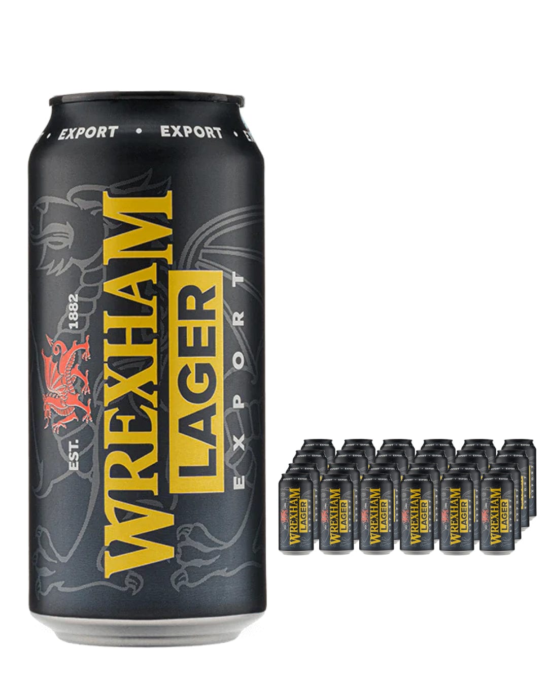 Wrexham Export Lager Beer Can Multipack, 24 x 440 ml Beer
