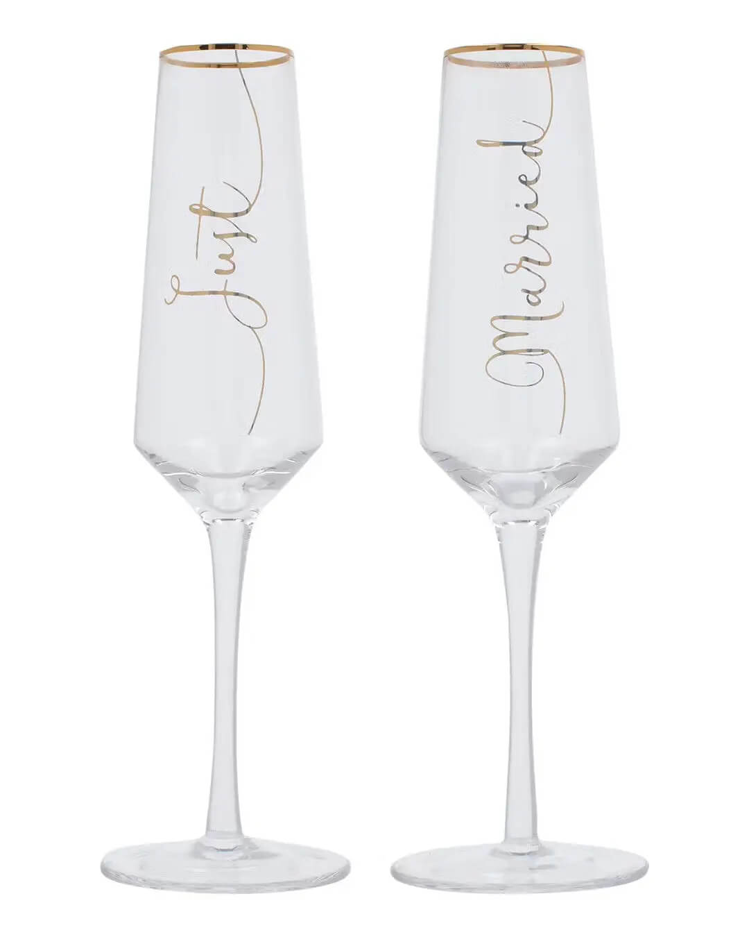 Ava & I Bridal Set Of 2 Just Married Flutes Tableware 5050993347182