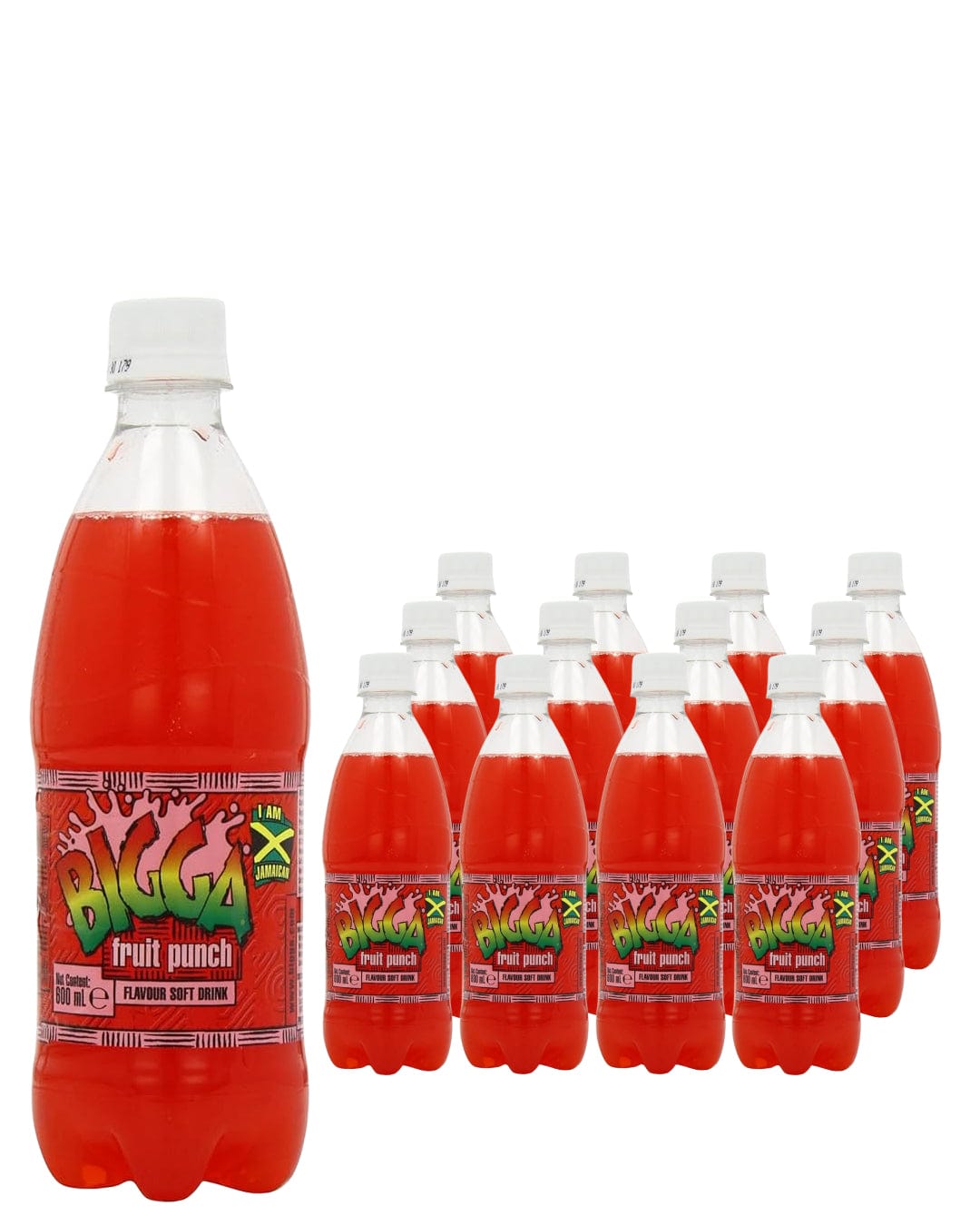 Bigga Fruit Punch Flavoured Soft Drink Multipack,12 x 600 ml Soft Drinks & Mixers