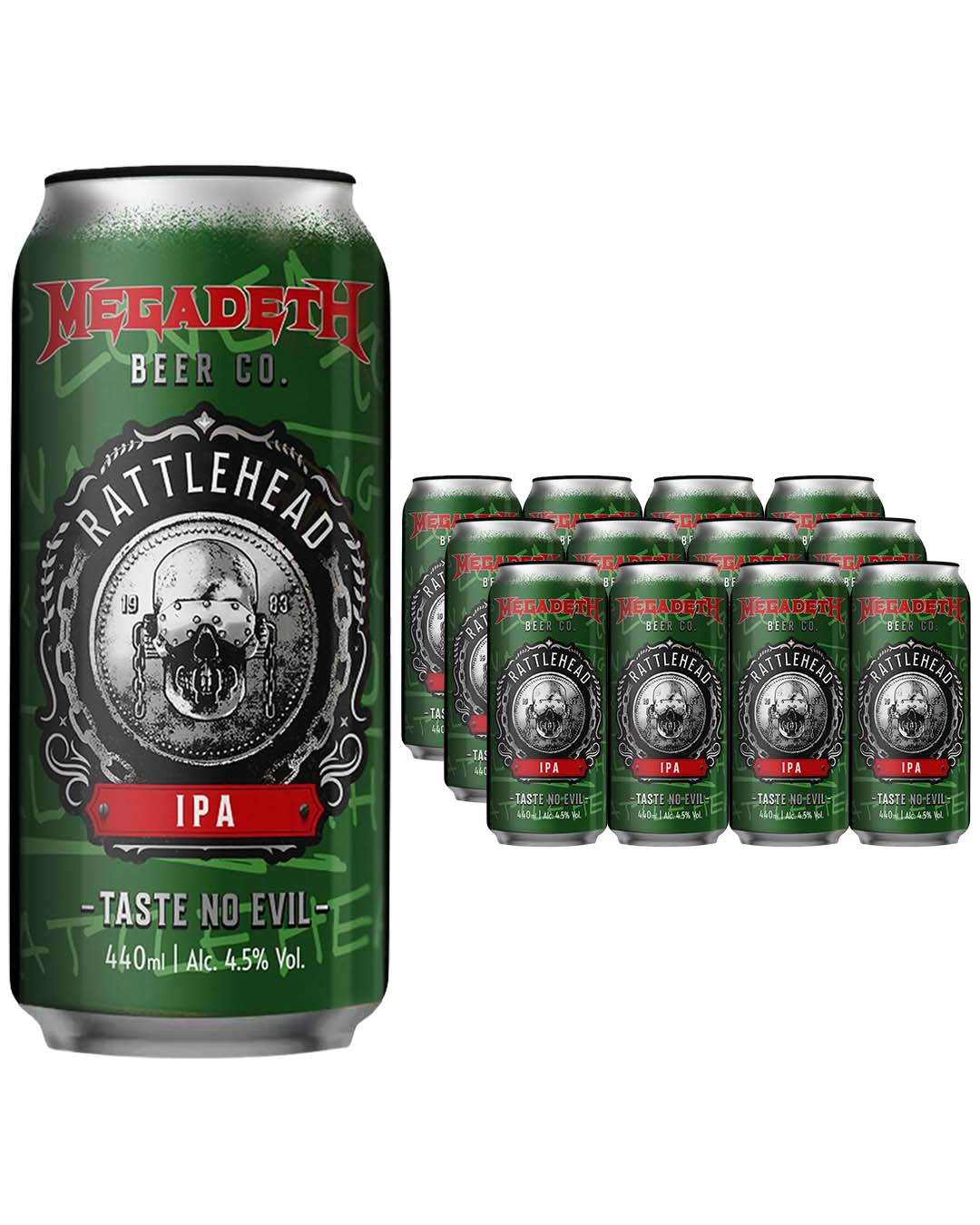 Black Sheep x Megadeth Rattlehead IPA Multipack, 12 x 440 ml Beer