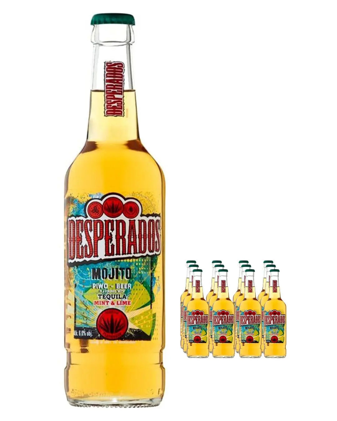 Desperados Mojito Tequila Lager Beer Bottle Multipack, 12 x 400 ml Beer