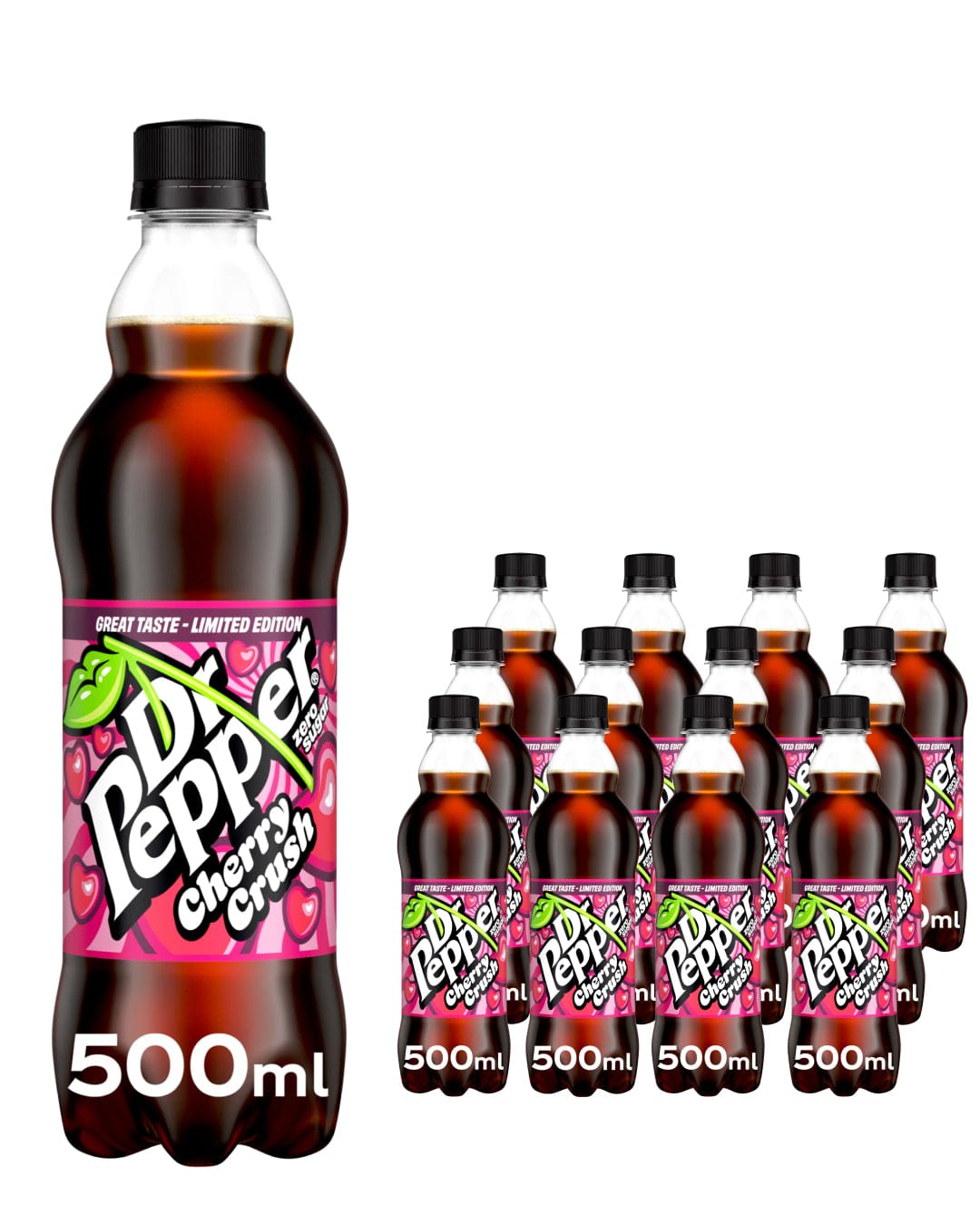 Dr Pepper Zero Cherry Crush Multipack, 12 x 500 ml Soft Drinks & Mixers