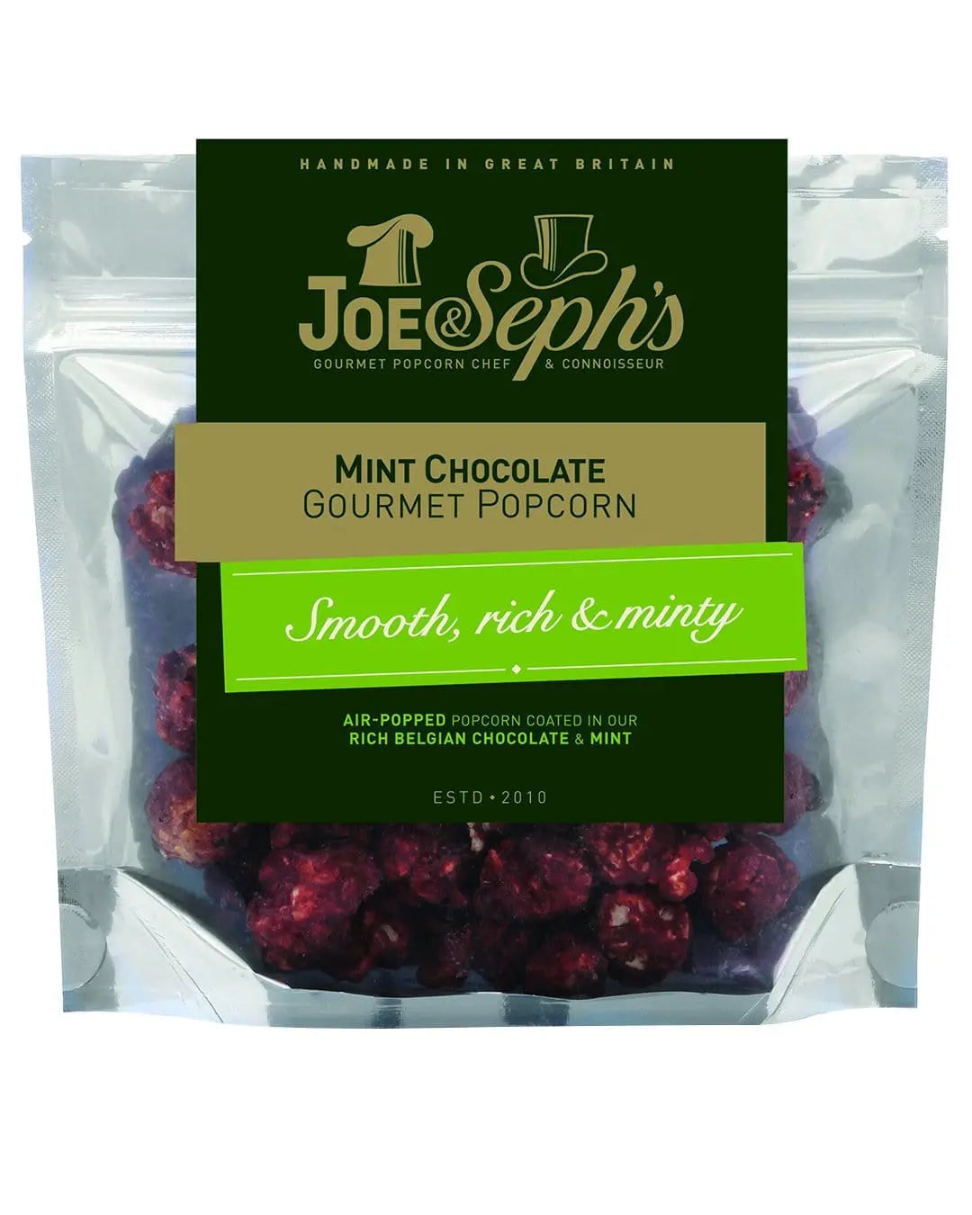 Joe & Seph's Mint Chocolate Popcorn Pouch, 32 g Popcorn 0700621159797