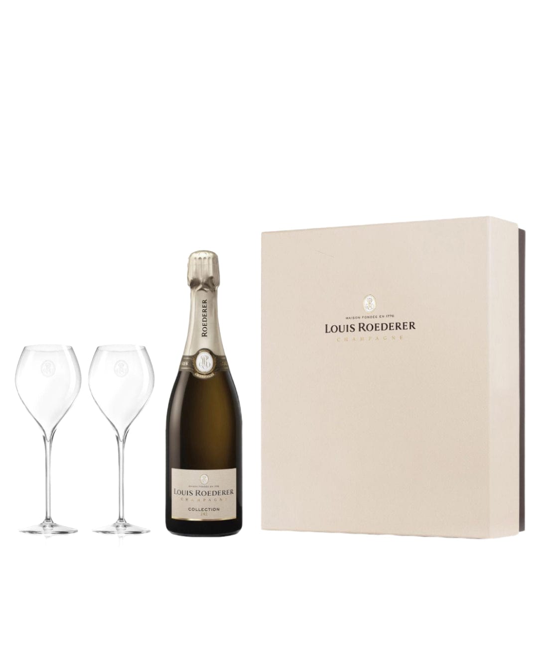 Louis Roederer Collection 244 Jamesse Glasses Gift Pack, 75 cl Champagne & Sparkling