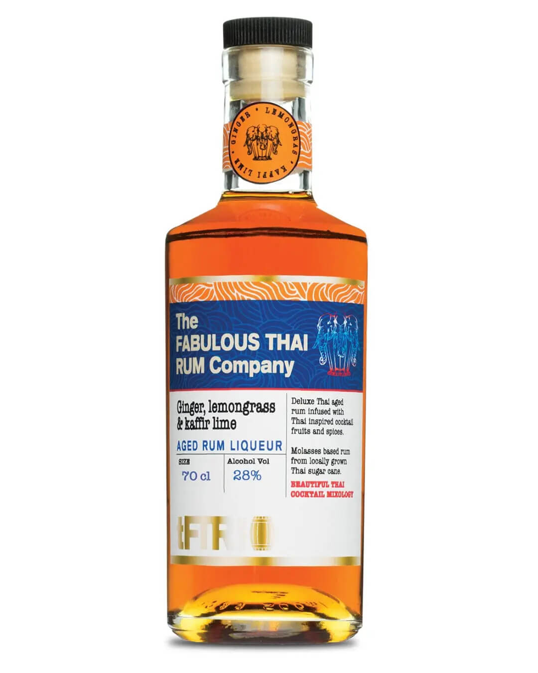 The Fabulous Thai Rum Company Ginger, Lemongrass & Makrut Lime Rum Liqueur, 70 cl Rum 5060119770794