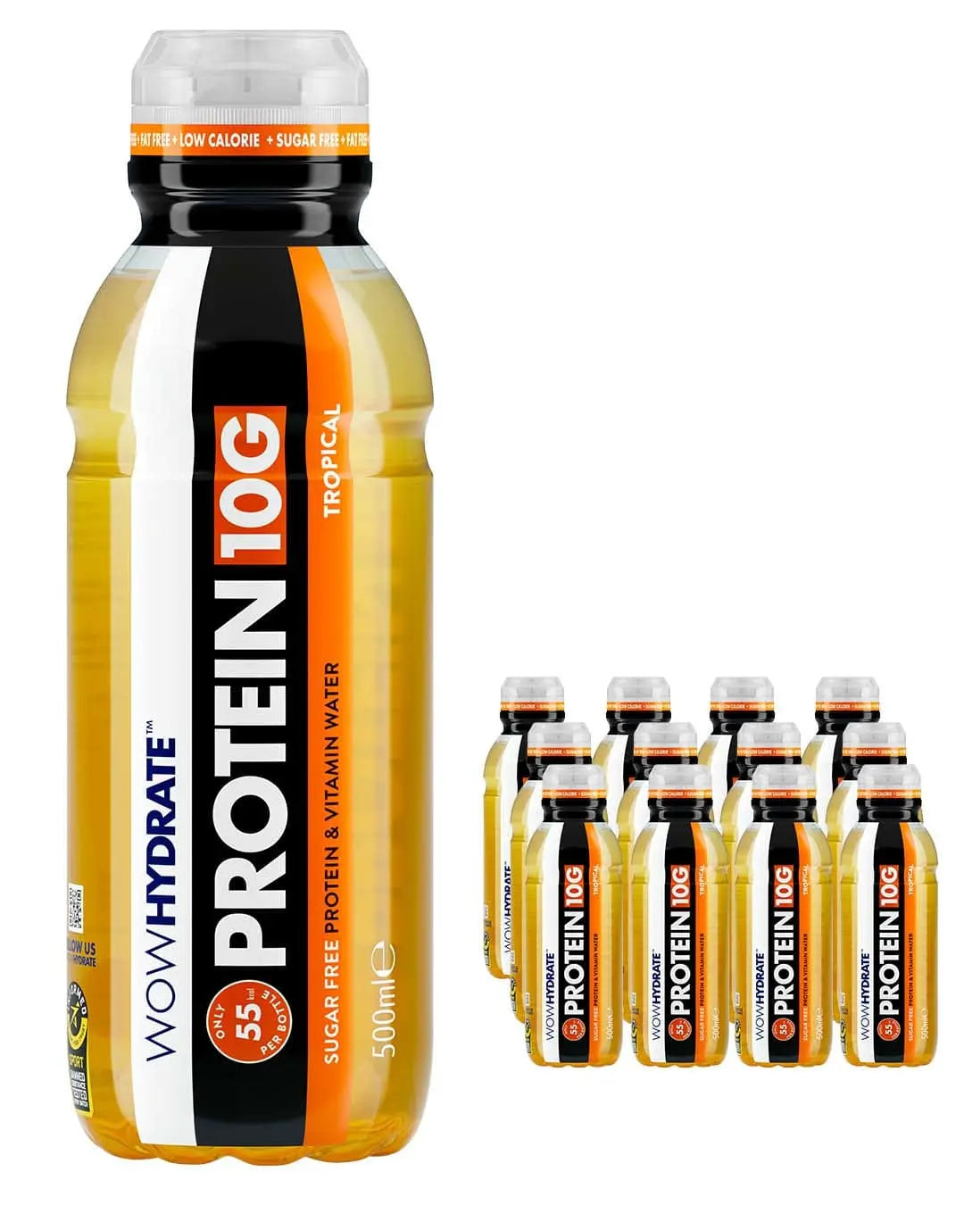 Wow Hydrate Protein Tropical Drink Multipack, 12 x 500 ml Soft Drinks & Mixers